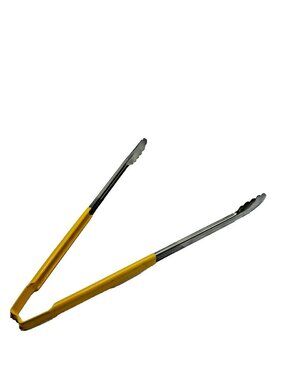 Vollrath 4781650 Jacob's Pride® 16" Stainless Steel Scalloped Tongs YELLOW Coat